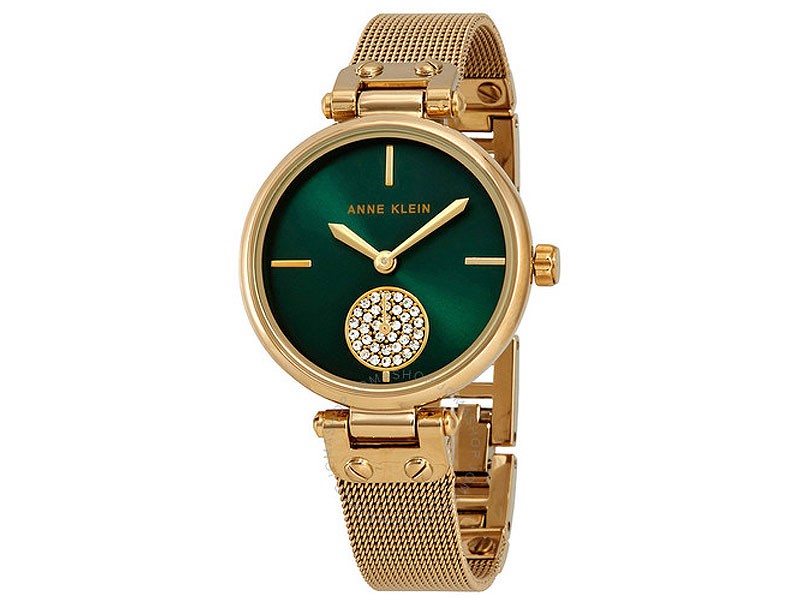 Crystals Green Dial Ladies Watch