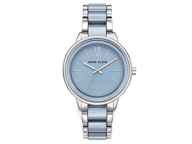 Light Blue Dial Two-tone Ladies Watch